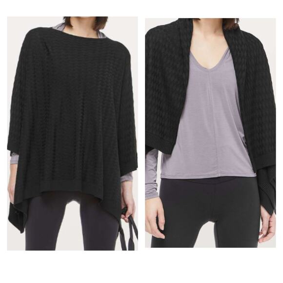 Lululemon Divinity Poncho Woven Black Diamond Design - Picture 1 of 9